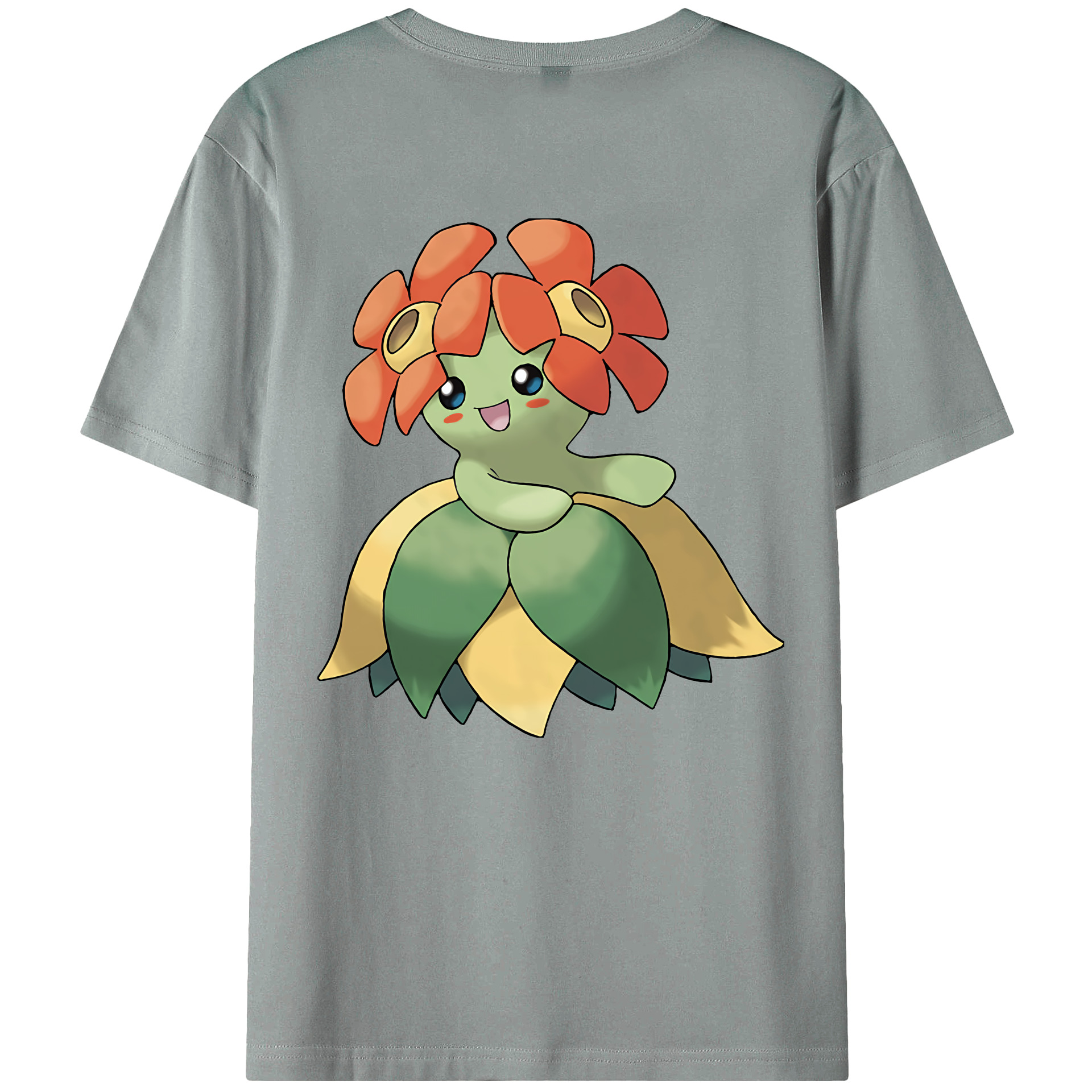 （画像用） ポケットモンスター Pokémon 綿100％ メンズ半袖Tシャツ（バックプリント） 通気性